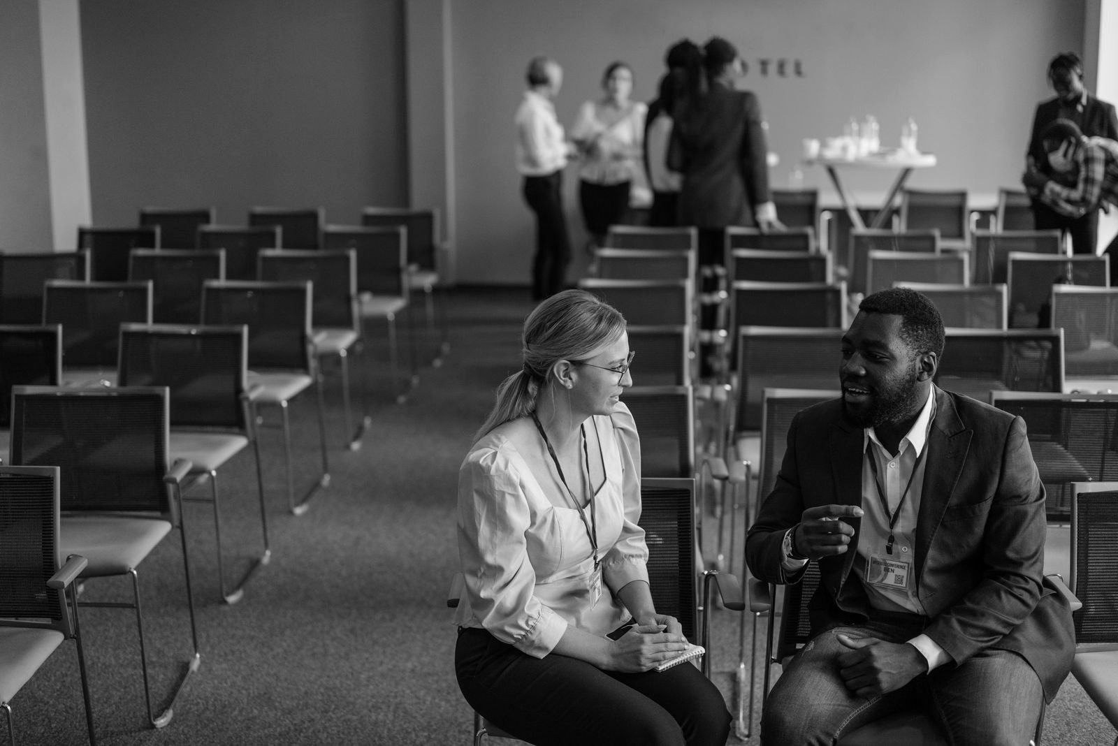 Attendees gathered at a conference event