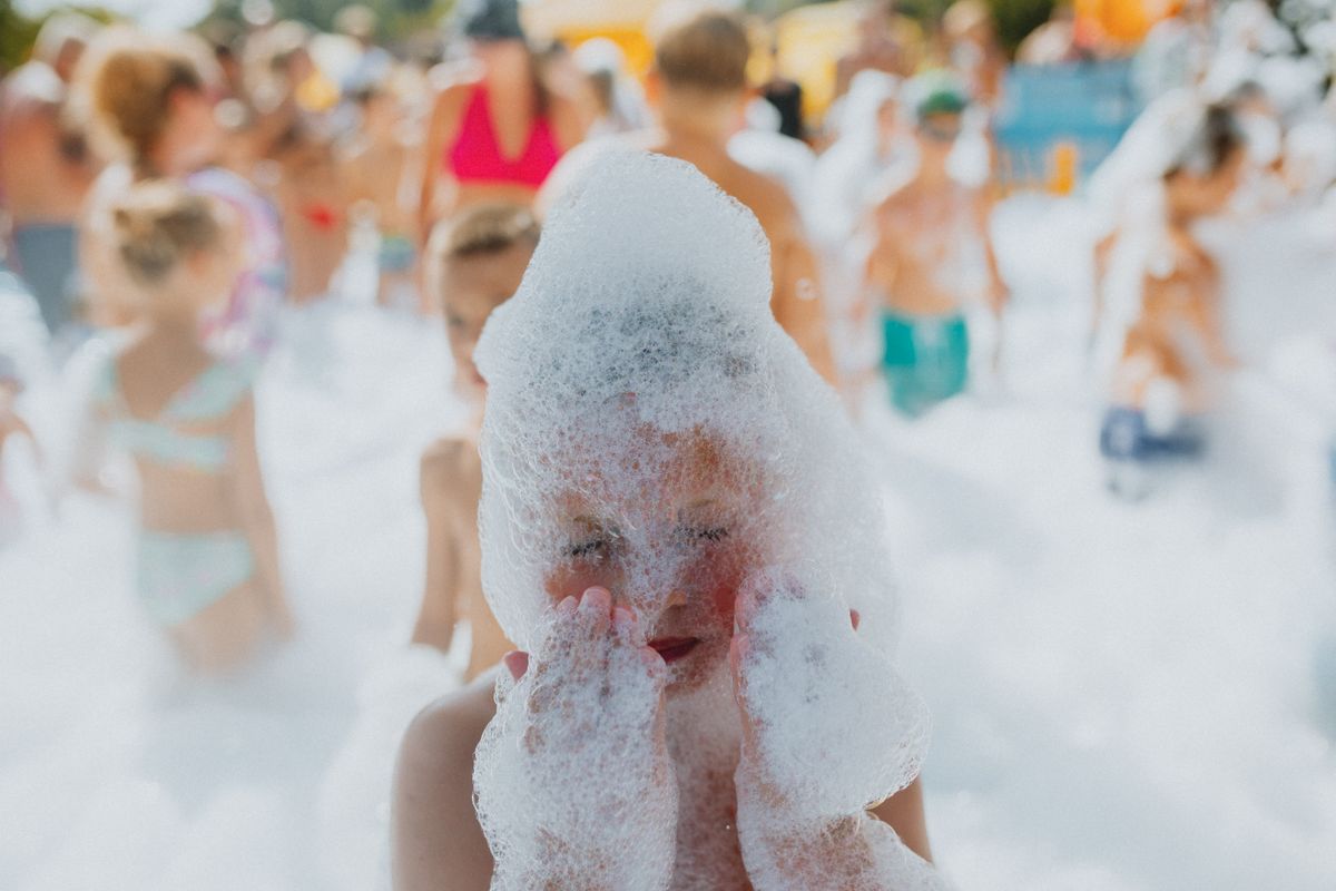 Birthday foam party