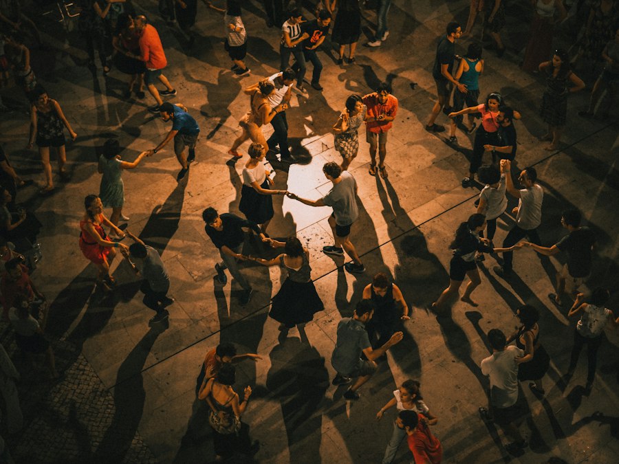 Line dancing between rides