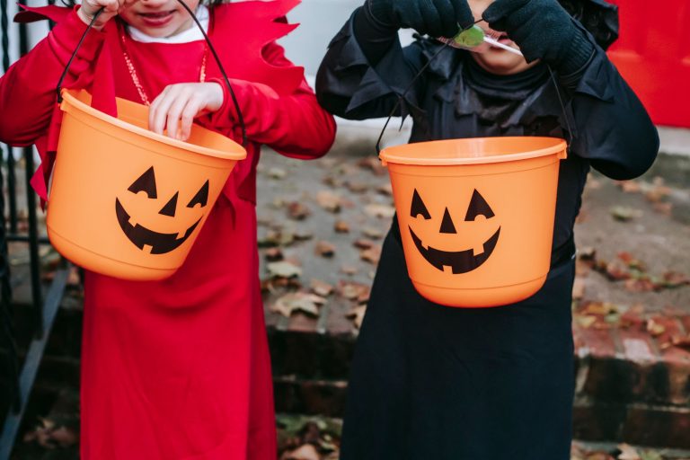 Jack-o’-lantern candy buckets