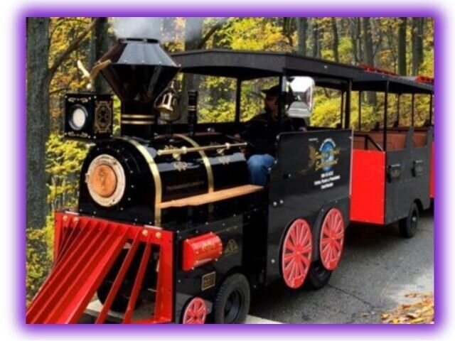 A trackless train ride