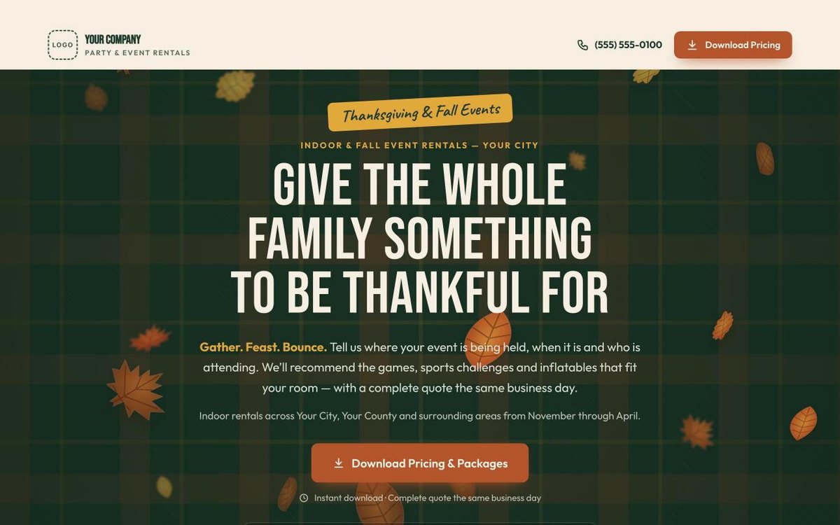 Cozy Flannel Thanksgiving