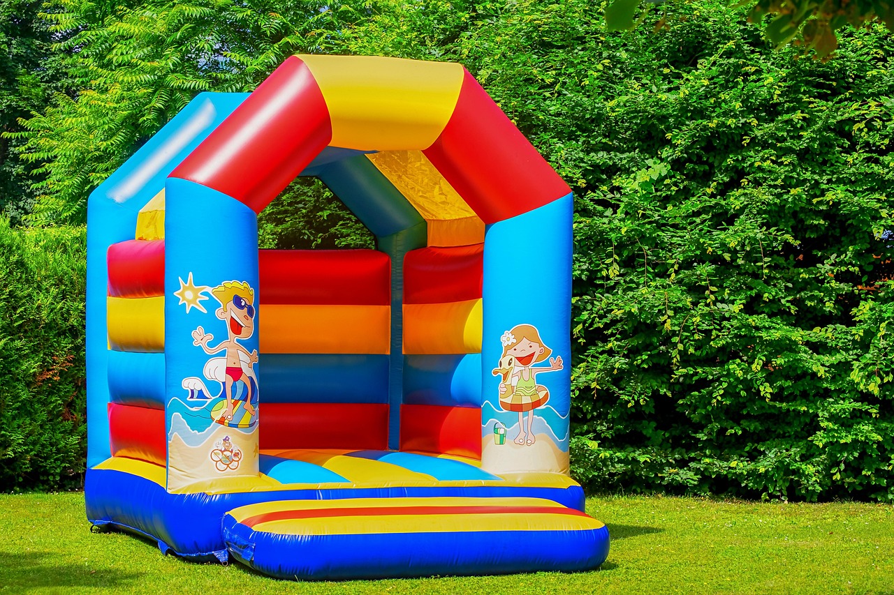 A colourful jumping castle