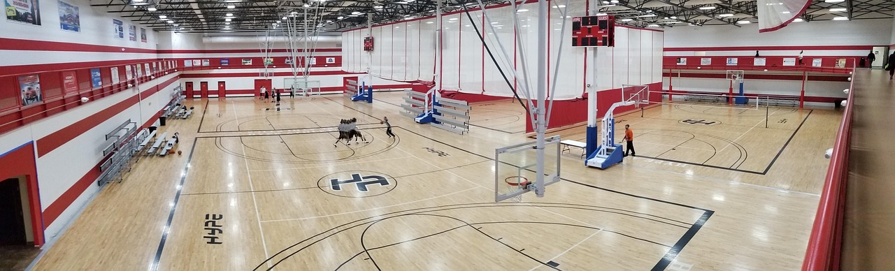 An indoor sports hall
