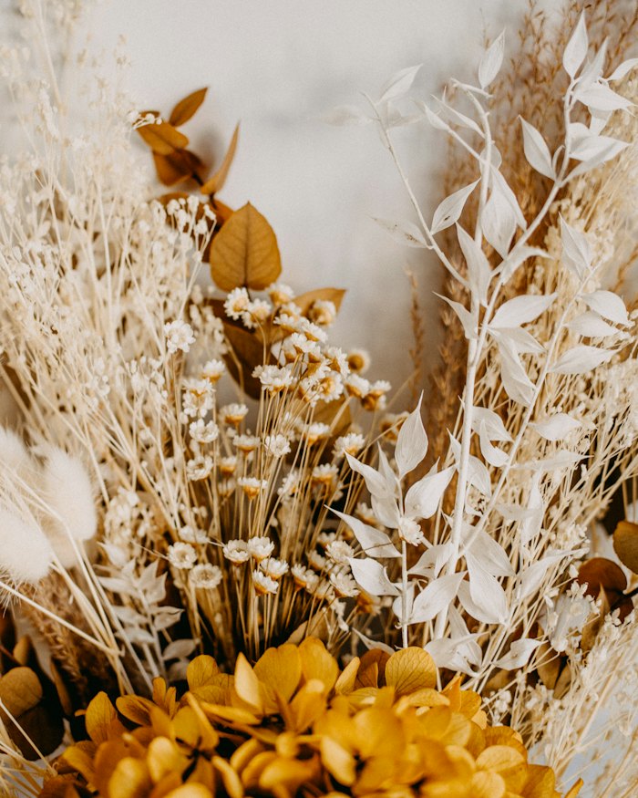 Dried floral centerpiece